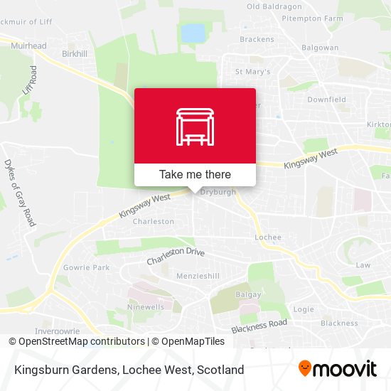 Kingsburn Gardens, Lochee West map