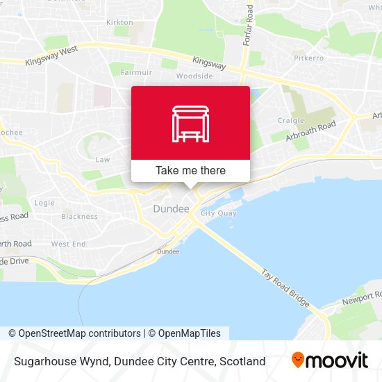 Sugarhouse Wynd, Dundee City Centre map