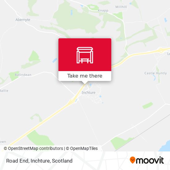Road End, Inchture map