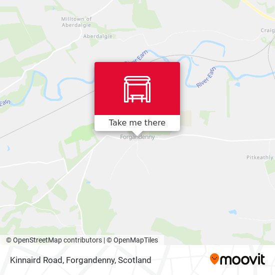 Kinnaird Road, Forgandenny map