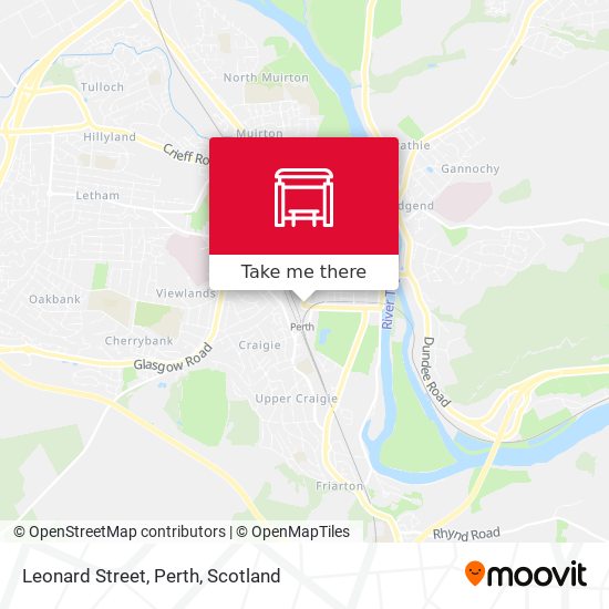 Leonard Street, Perth map
