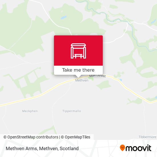 Methven Arms, Methven map
