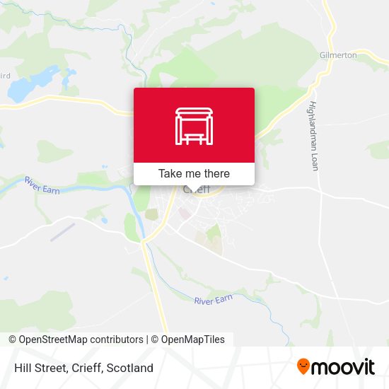 Hill Street, Crieff map