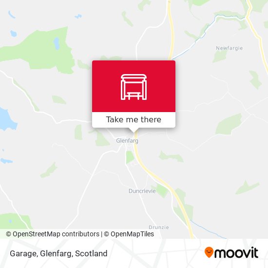 Garage, Glenfarg map