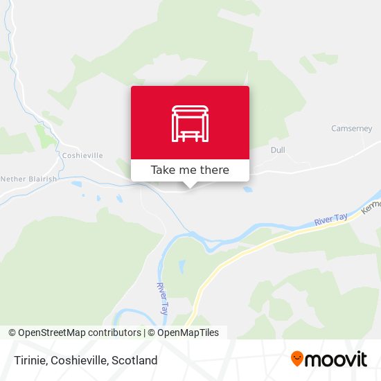 Tirinie, Coshieville map