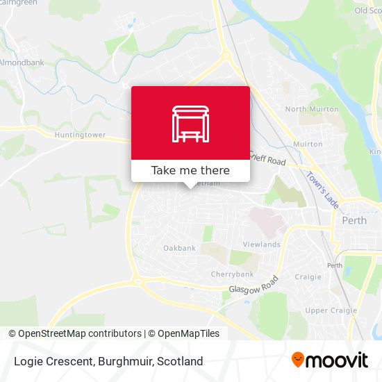 Logie Crescent, Burghmuir map