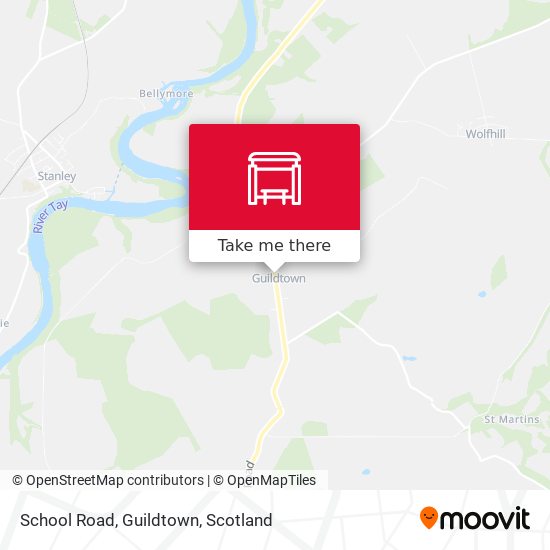 School Road, Guildtown map