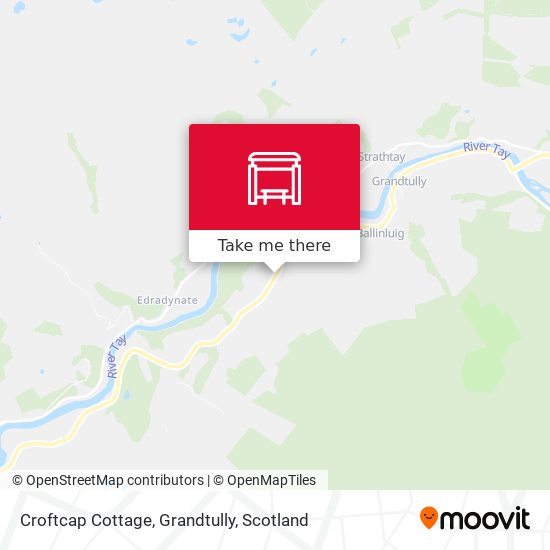 Croftcap Cottage, Grandtully map