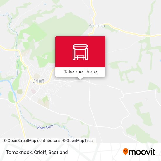 Tomaknock, Crieff map