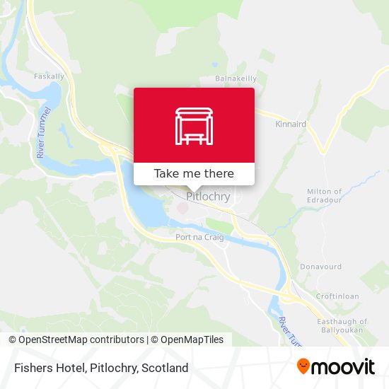 Fishers Hotel, Pitlochry map