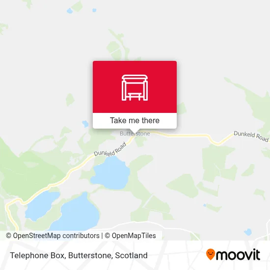 Telephone Box, Butterstone map