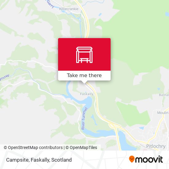 Campsite, Faskally map