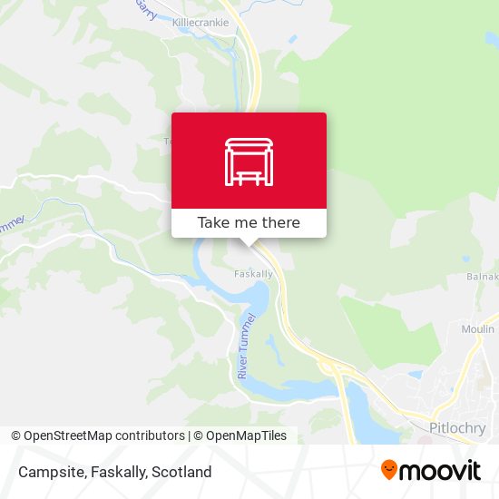 Campsite, Faskally map