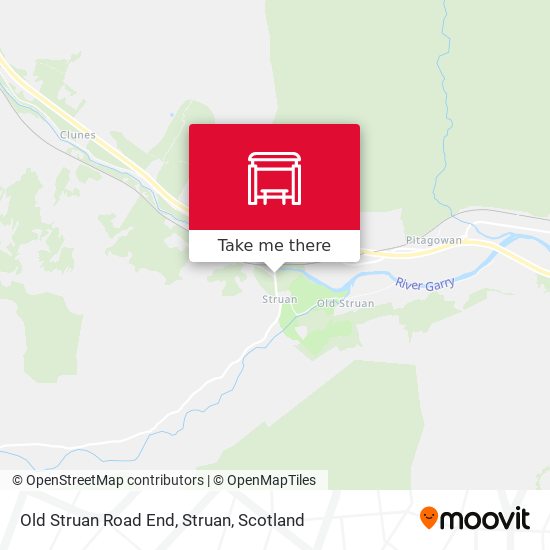 Old Struan Road End, Struan map