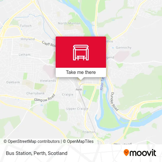Bus Station, Perth map