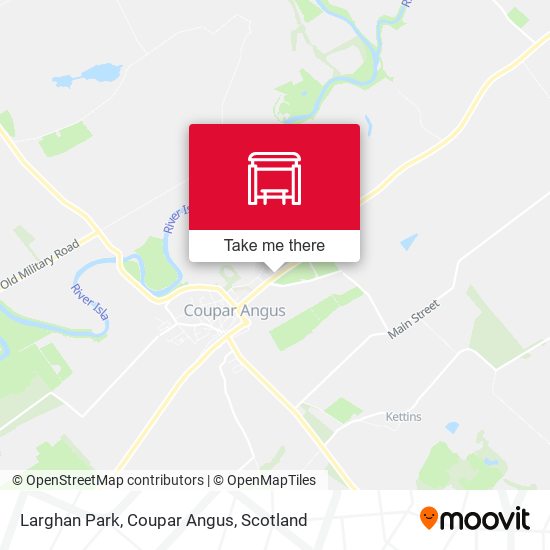 Larghan Park, Coupar Angus map