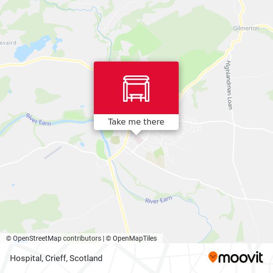 Hospital, Crieff map