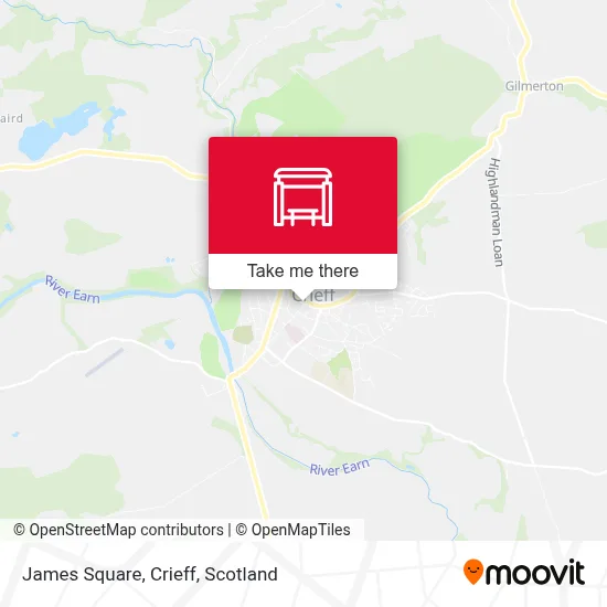 James Square, Crieff map