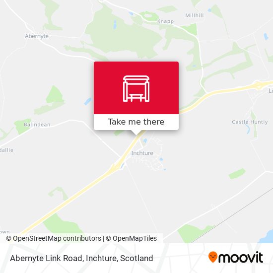 Abernyte Link Road, Inchture map