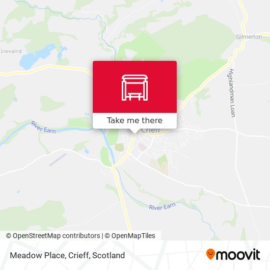 Meadow Place, Crieff map