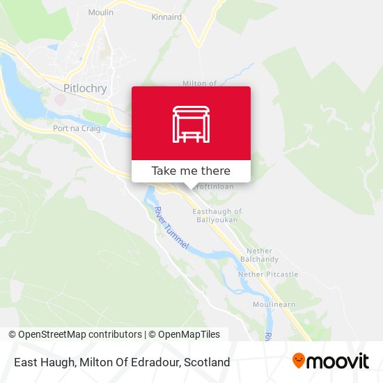 East Haugh, Milton Of Edradour map