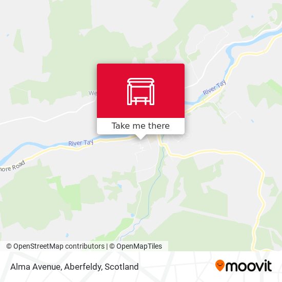 Alma Avenue, Aberfeldy map