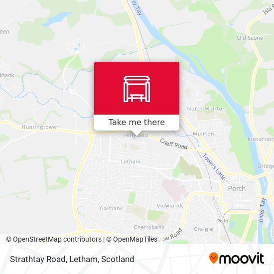 Strathtay Road, Letham map