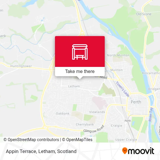 Appin Terrace, Letham map