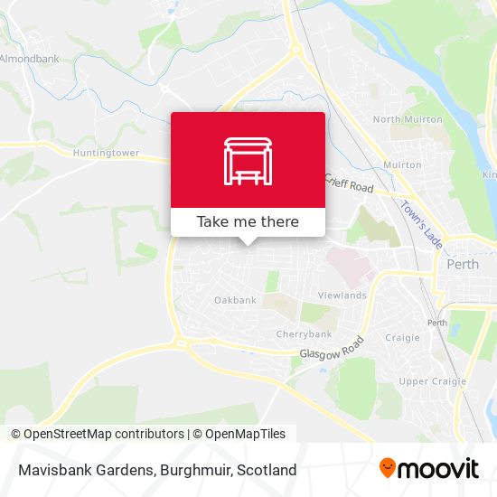 Mavisbank Gardens, Burghmuir map