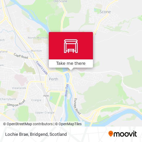 Lochie Brae, Bridgend map