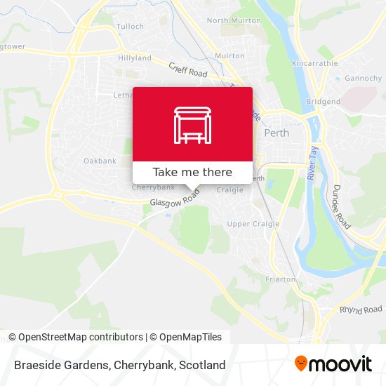 Braeside Gardens, Cherrybank map