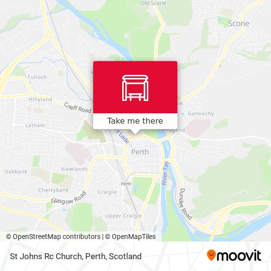 St Johns Rc Church, Perth map