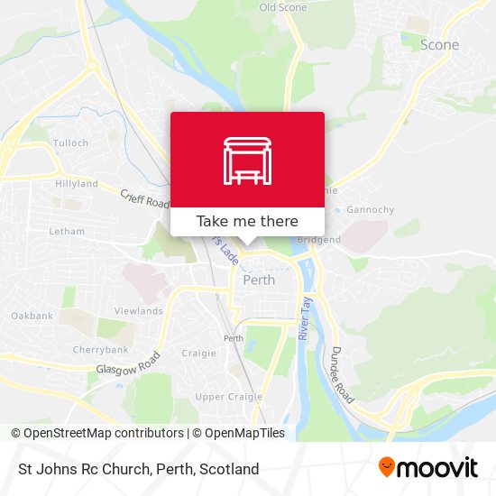 St Johns Rc Church, Perth map