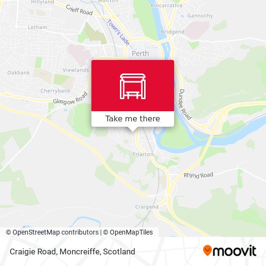 Craigie Road, Moncreiffe map