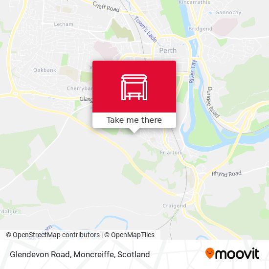 Glendevon Road, Moncreiffe map