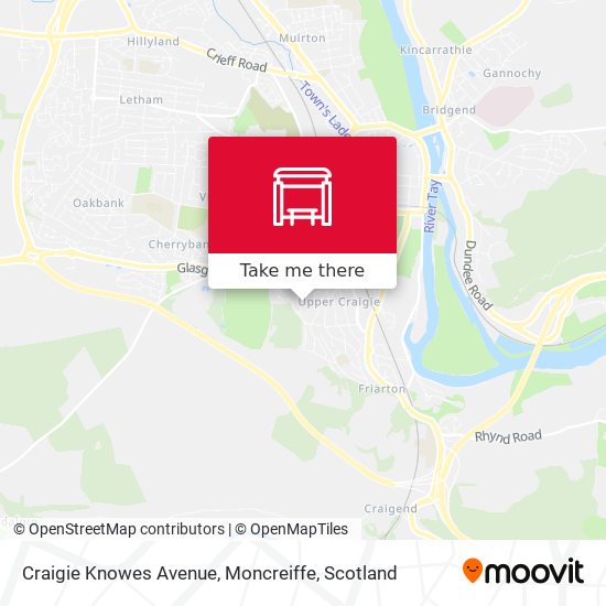 Craigie Knowes Avenue, Moncreiffe map