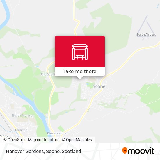Hanover Gardens, Scone map