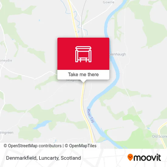 Denmarkfield, Luncarty map