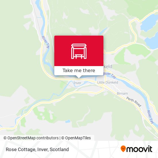 Rose Cottage, Inver map