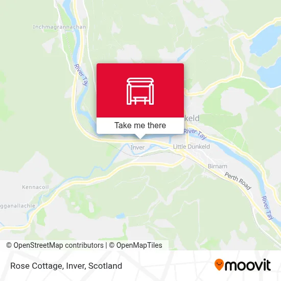 Rose Cottage, Inver map