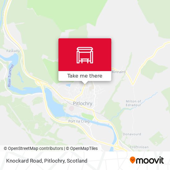 Knockard Road, Pitlochry map