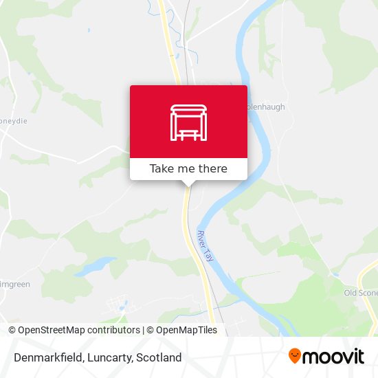 Denmarkfield, Luncarty map