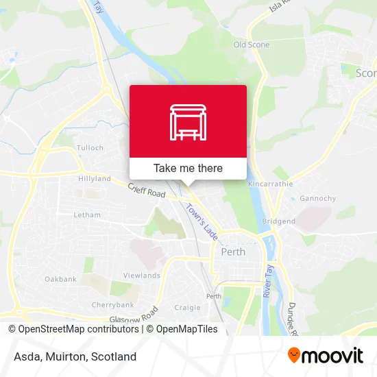 Asda, Muirton map
