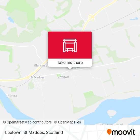 Leetown, St Madoes map