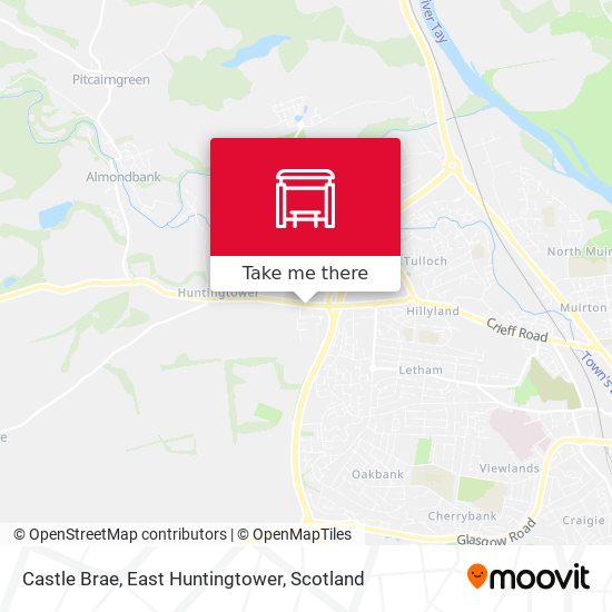 Castle Brae, East Huntingtower map