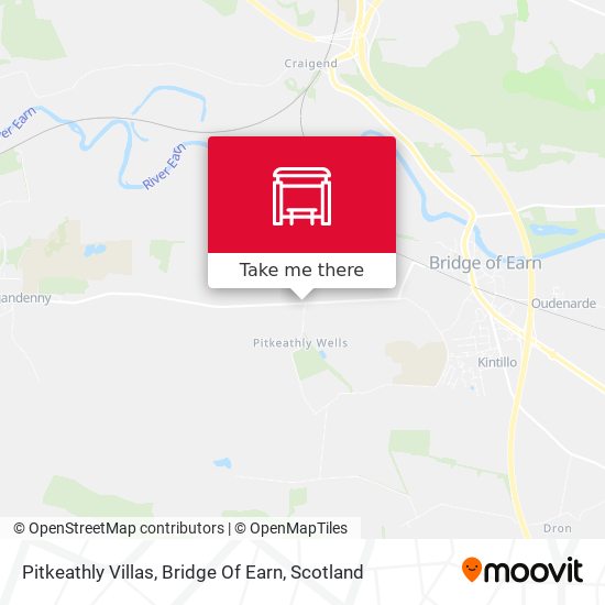 Pitkeathly Villas, Bridge Of Earn map