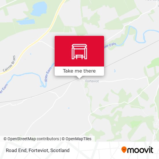 Road End, Forteviot map