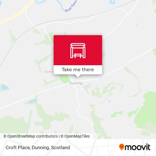 Croft Place, Dunning map