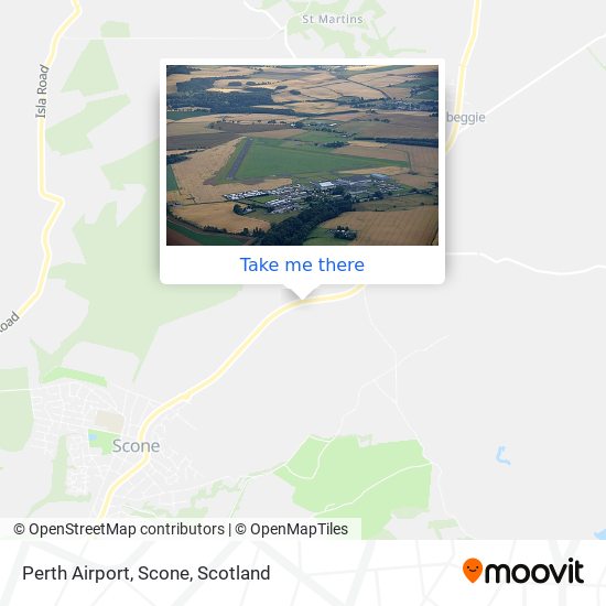 Perth Airport, Scone map