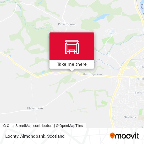 Lochty, Almondbank map
